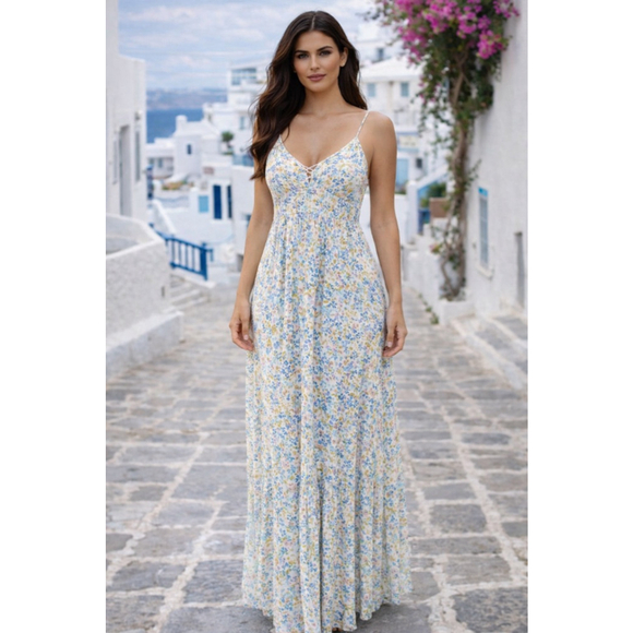 SO Dresses & Skirts - SO Ditsy Floral Maxi Dress Cottagecore Romantic European Parisian Coquette Party